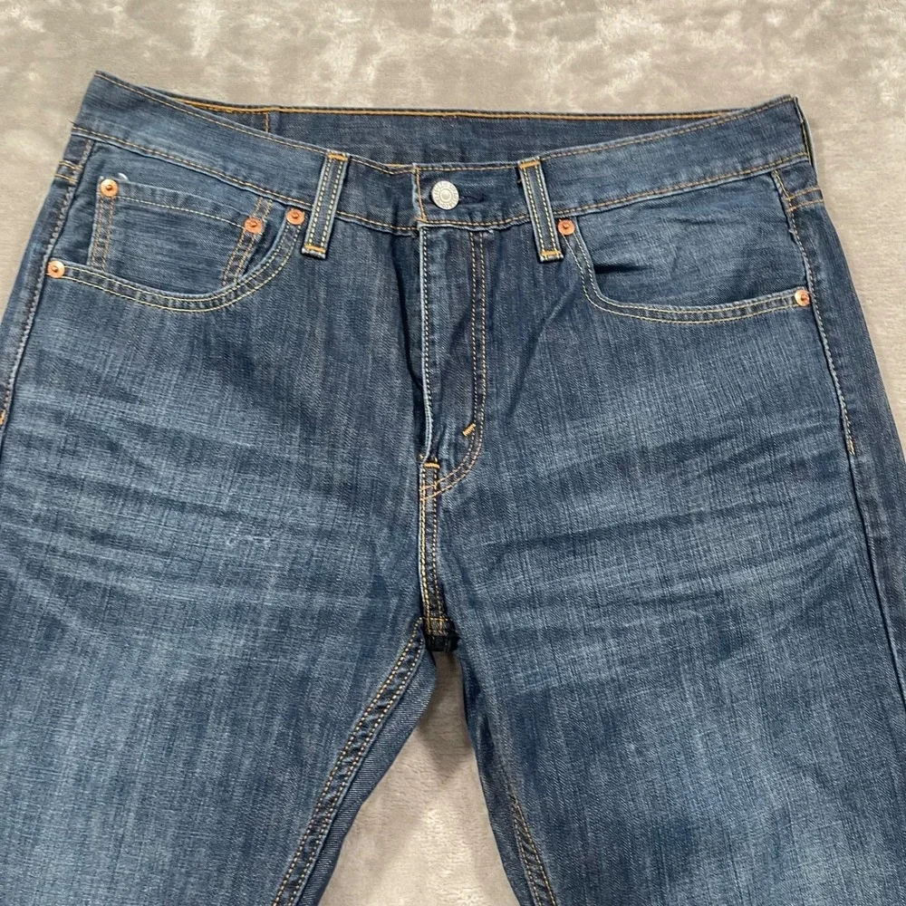 Levis 527 Jeans Mens 34x34 Blue Bootcut Denim Cowboy Western Rodeo Ranch Pants